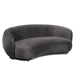 Faze Collection Modern Three Seater Sofa in Light Grey Velvet