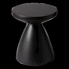 Dune Collection Fiberglass Outdoor Side Table in Black