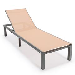 Marlin Patio Chaise Lounge Chair With Grey Aluminum Frame