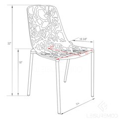 Modern Devon Aluminum Chair, Set of 4