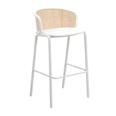 Seat and White Powder Coated Steel Frame for Kitchen and Dining Room