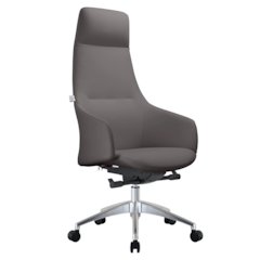 Celeste Series Tall Office Chair in Grey Leather