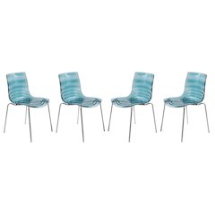 Astor Water Ripple Design Dining Chair Set of 4