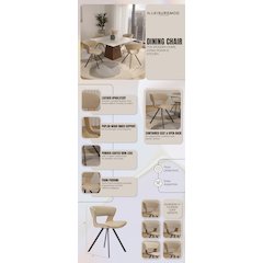 Wooden Dining Chair Modern style Nymia Collection Washed Walnut in Taupe