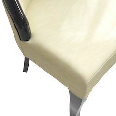 Novara Collection Modern Wooden Dining Chair in Light Cream