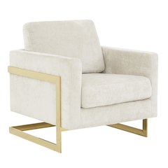 Lincoln Boucle Fabric Accent Armchair in Grey