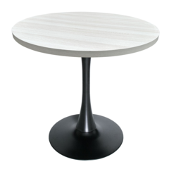 Bristol Dining table, Black Base with 36 Round Light Natural MDF top