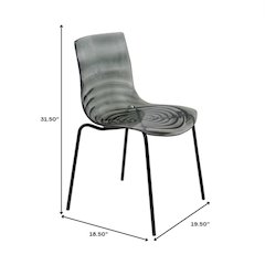 Astor Water Ripple Design Dining Chair