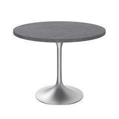 Verve Collection 36" Round Dining Table, Brushed Chrome Base