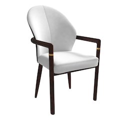 Opaline Series Elegant Wooden Dining Chair in Black Velvet and White