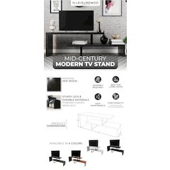 Orford Mid-Century Modern TV Stand in Phantom Grey