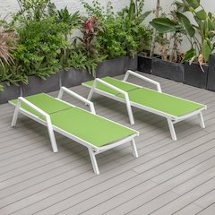 Marlin Patio Chaise Lounge Chair in Green