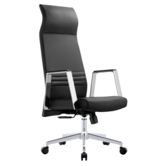 Aleen High-Back Office Chair in Upholstered Leather