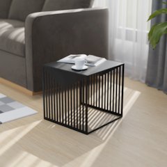 Cisco Modern Square Steel Side Table with Powder Coated Finish