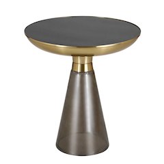 Hyalus Collection Glass Side table in Smoke