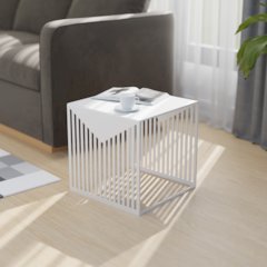 Cisco Modern Square Steel Side Table with Powder Coated Finish