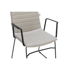 Zylar Series Office Guest Arm Chair in Tan Leather