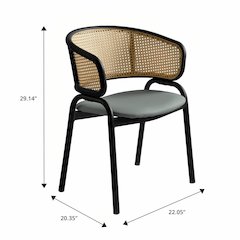 Ervilla - Dining Chair - Grey Leather - Set of 4