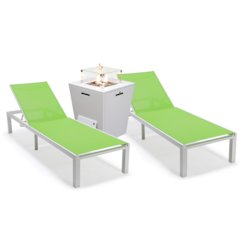 Marlin Modern Aluminum Outdoor Patio Chaise Lounge Chair