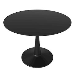 Bristol, 40" Round dining table in Black Base with Black top