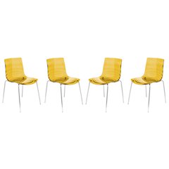 Astor Water Ripple Design Dining Chair Set of 4