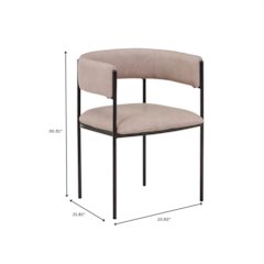Cyril Collection Modern Chair in Taupe