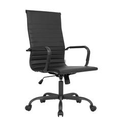 Leather Home High-Back Office Chair in Black
