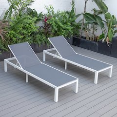 Marlin Patio Chaise Lounge Chair in Dark Grey