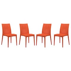 Weave Mace Indoor/Outdoor Dining Chair (Armless), Set of 4