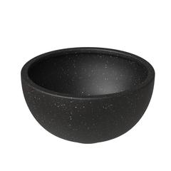 Iris Fiberstone Planter in Black 12 Dia