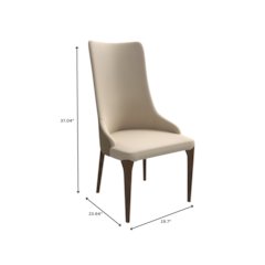 Elm Collection Modern Wooden Dining Chair In Toupe