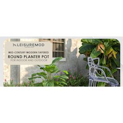 Dahlia Series Poly Stone Planter in Aged Concrete 17.5 Dia, 13.6 High