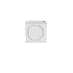 Sprout Series Cubic Fiber Stone Planter in White 8 Cube