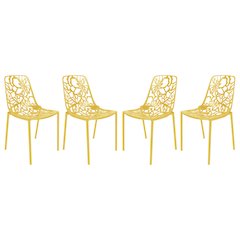 Modern Devon Aluminum Chair, Set of 4