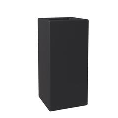 Terra Series Poly Stone Planter in Black 10.2" x 10.2" 23.6" High