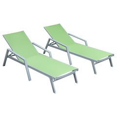Marlin Patio Chaise Lounge Chair in Green