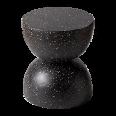 Sage Collection Fiberglass Outdoor Side Table in Black