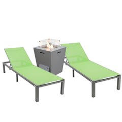 Marlin Modern Aluminum Outdoor Patio Chaise Lounge Chair