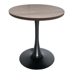 Bristol Dining table, Black Base with 27 Round Dark Walnut MDF top