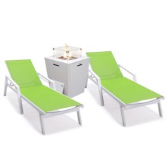 Marlin Modern Aluminum Outdoor Patio Chaise Lounge Chair