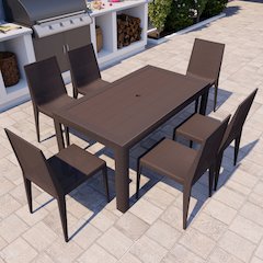 Weave Mace Indoor/Outdoor Dining Chair (Armless)