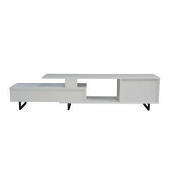 Avery Mid-Century Modern TV Stand with MDF Cabinet and Powder Coated Steel Legs