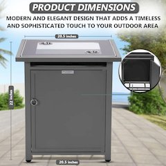 Walbrooke Grey Patio Square Tank Holder in Grey