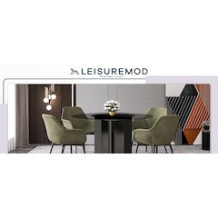 Zevro Series Round Dining Table Black Base with 71 Round Clear Glass Top