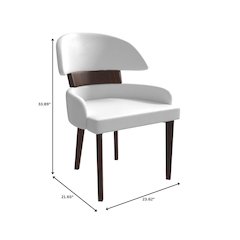 Ethos Collection Modern Wooden Dining Chair in White