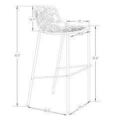 Devon Mid-Century Modern Aluminum Bar Stool