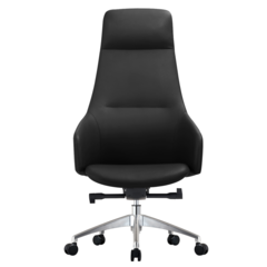 Celeste Series Tall Office Chair in Black Leather