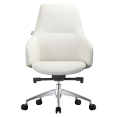 Celeste Series Office Chair in White Leather