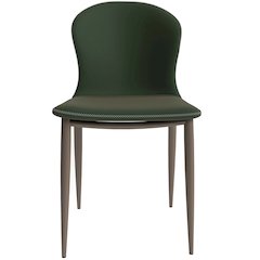 Mosaic Collection Modern Dining Chair in Olive Green Fabric