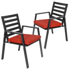 Chelsea Modern Patio Dining Armchair Set of 2
